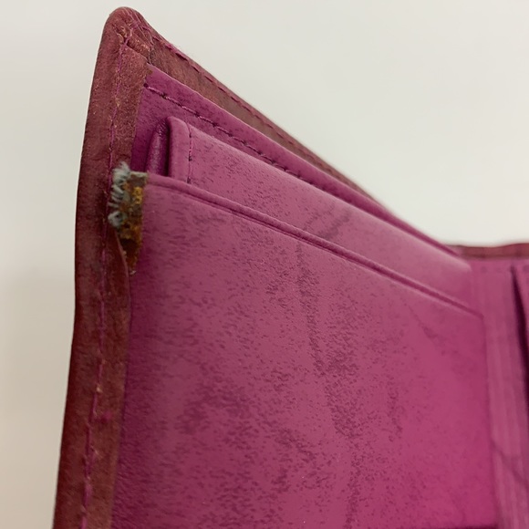 Buxton | Plum Top Grain Cowhide Leather Pocketbook | Travel Card Holder | Clutch - Picture 6 of 14